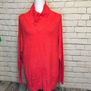 NWT Philosophy Stripe Weave Funnel Neck Drawstring Long Sleeve Pullover Medium